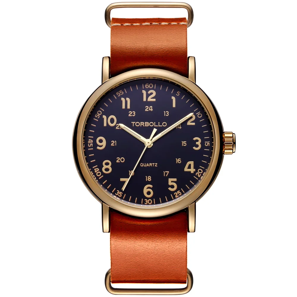 Высококачественные оригинальные новые мужские часы черный холщовый ремешок