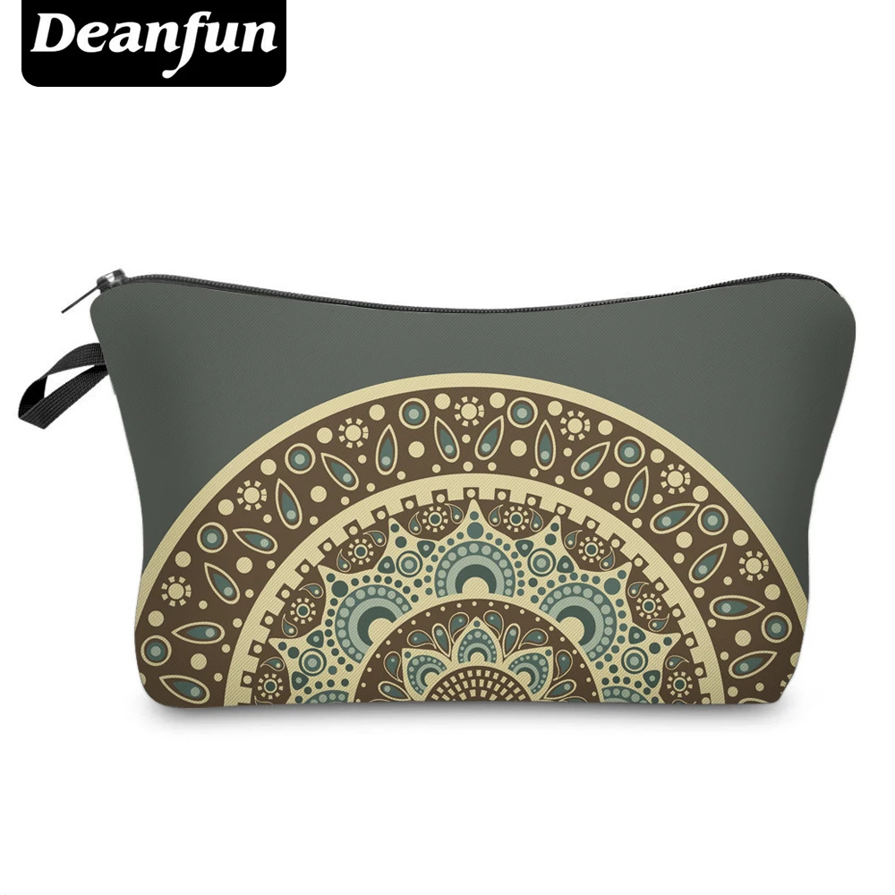 Deanfun 3D печать косметички мандалы шаблон Несессер для женщин хранение макияжа