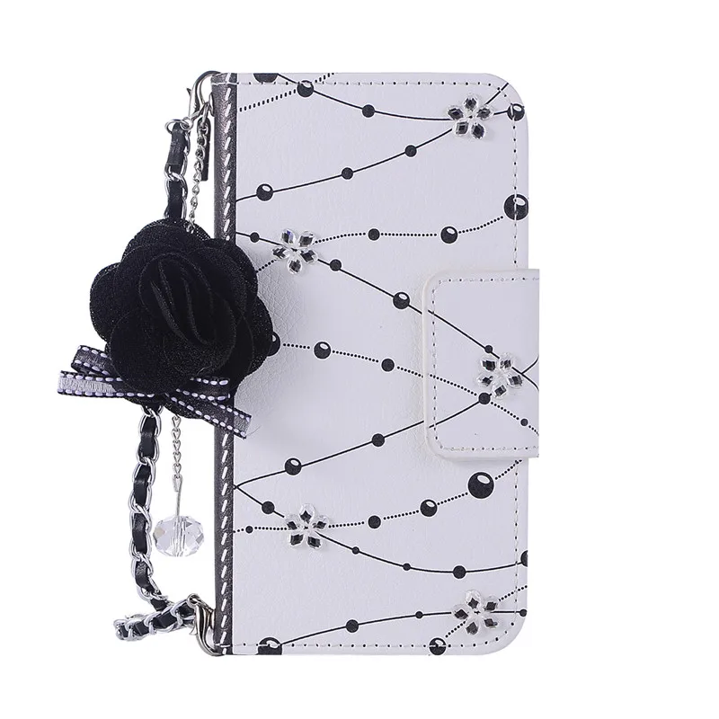 Diamond Flower Роскошный кожаный кошелек с розами, флип-чехол для телефона samsung Galaxy S7 Edge S8 S9 S10 Plus S10e Note 8 9, чехол - Цвет: Diamond Flower