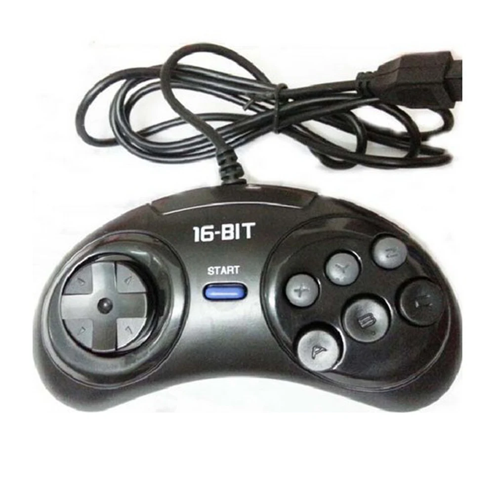 16 бит классический проводной игровой контроллер для SEGA бытие 6 Кнопка геймпад Mega