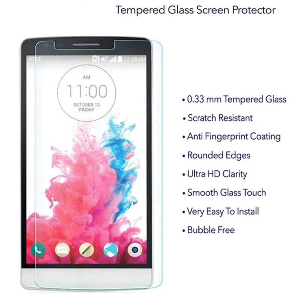 С уровнем твердости 9 H HD 2.5D закаленное Стекло es для Lg G3 стилус D690 абсолютная