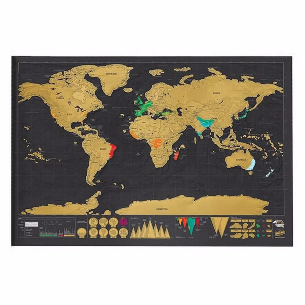 Горячее предложение 1 шт. Постер для путешествий с защитой от царапин