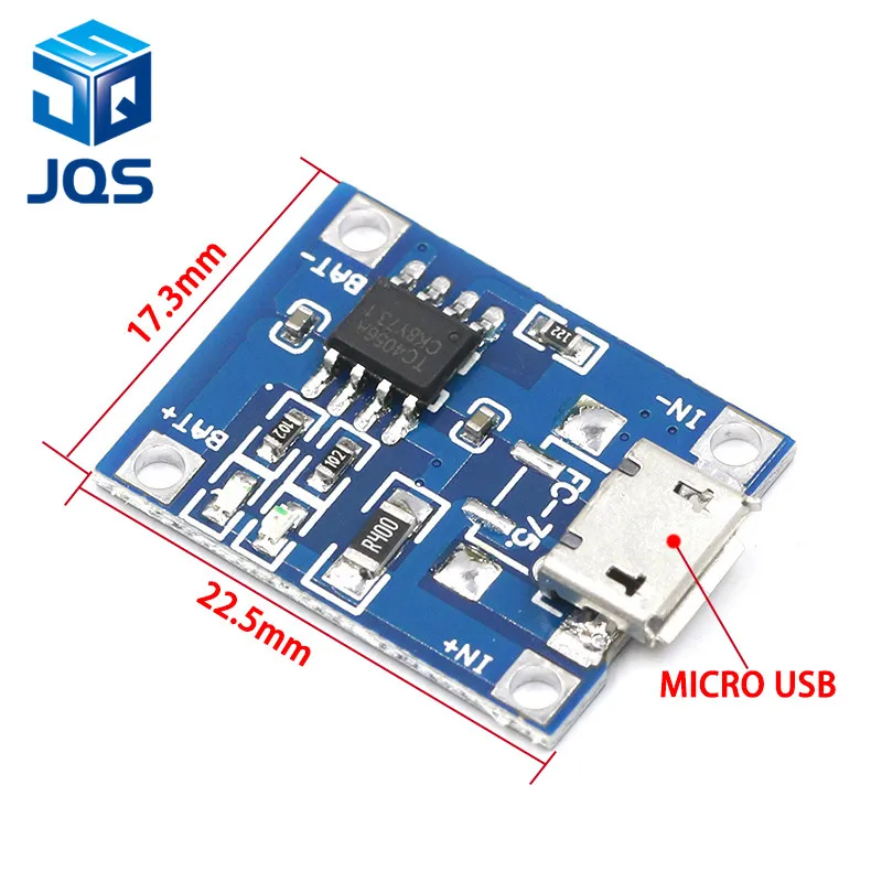 Type-c/Micro USB 5V 1A 18650 TP4056 модуль зарядного устройства литиевой батареи зарядная плата с защитой двойные функции 1A li-ion - Цвет: TP4056 MICRO