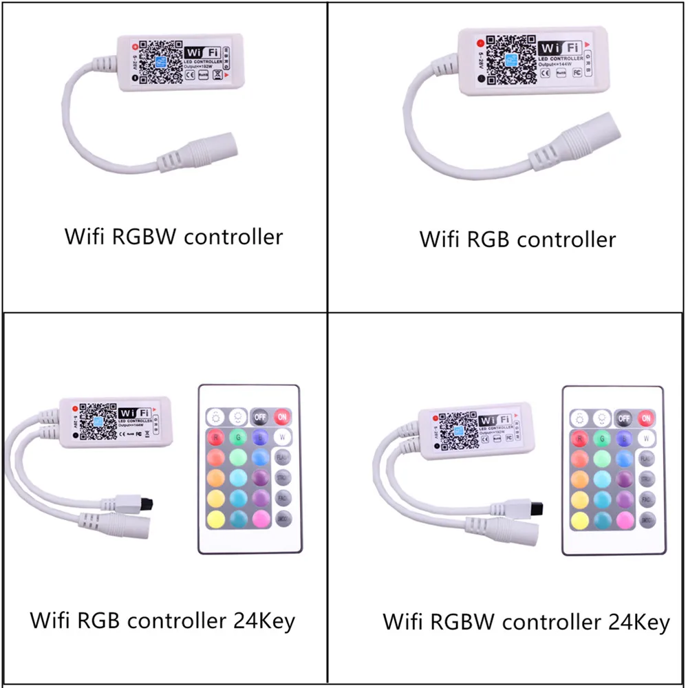 Светодиодный мини-контроллер Wi-Fi RGB/RGBW 12 в пост. Тока с RF 21Key / IR 24Key для RGB RGBW