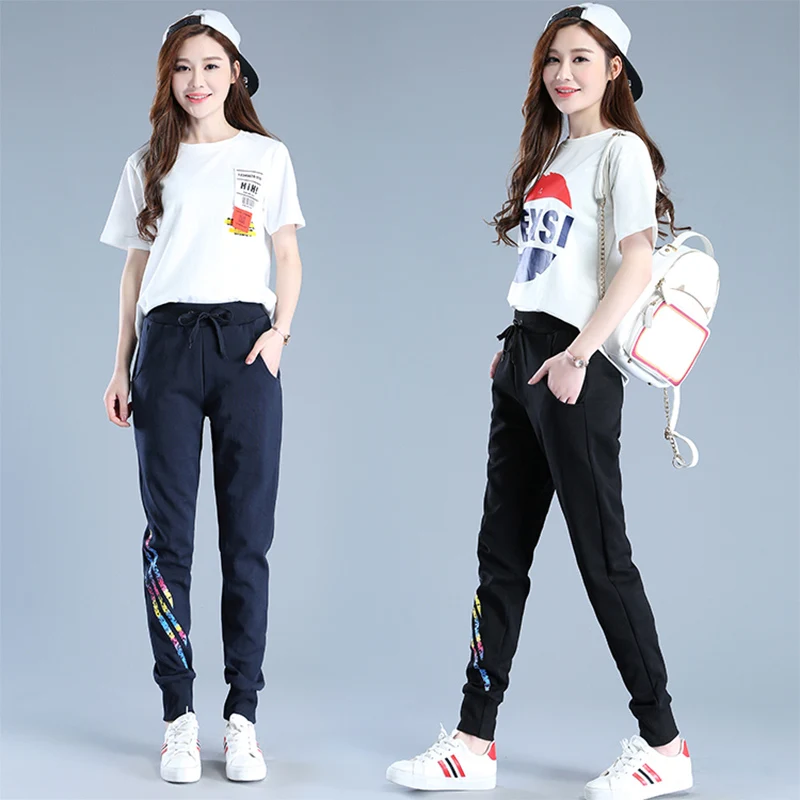 На весну и зиму спортивные женские повседневные штаны-шаровары штаны свободного