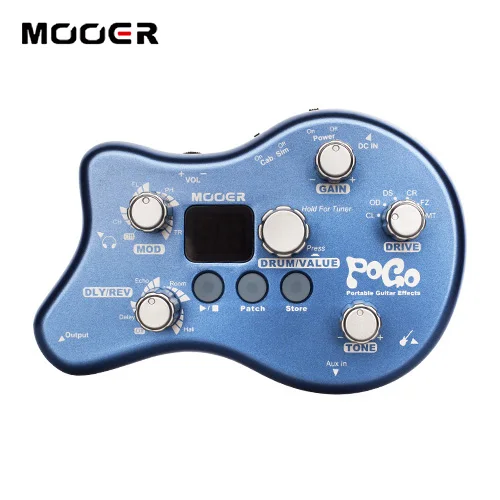 MOOER POGO портативная гитара мультиэффектов процессор педаль эффектов 40 барабанных
