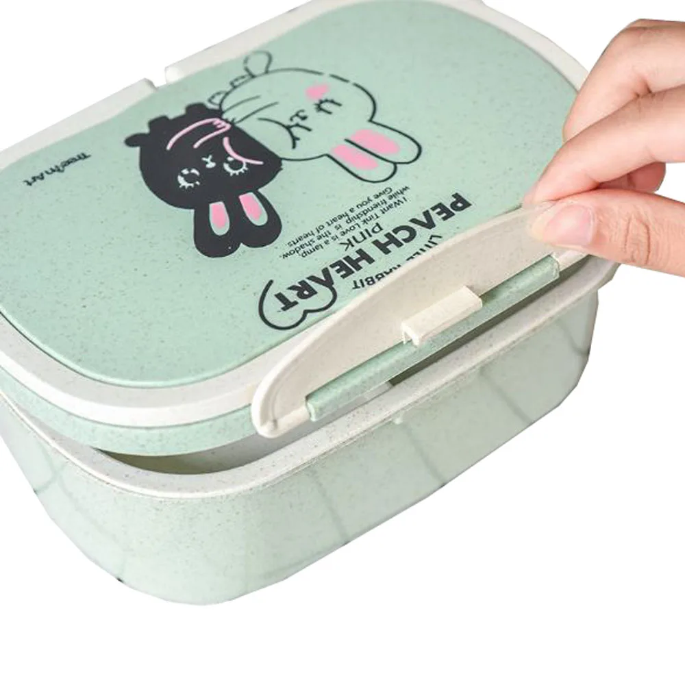 Высокое качество экологичный Ланч-бокс для хранения еды Bento коробки 2 слоя ручка