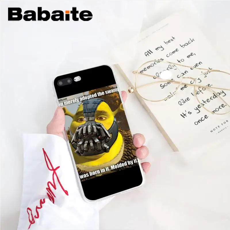 Babaite Забавный Шрек Мягкий Силиконовый ТПУ чехол для телефона iPhone X XS MAX 6 6S 7 7plus 8 8Plus 5 5S XR 10 Чехол