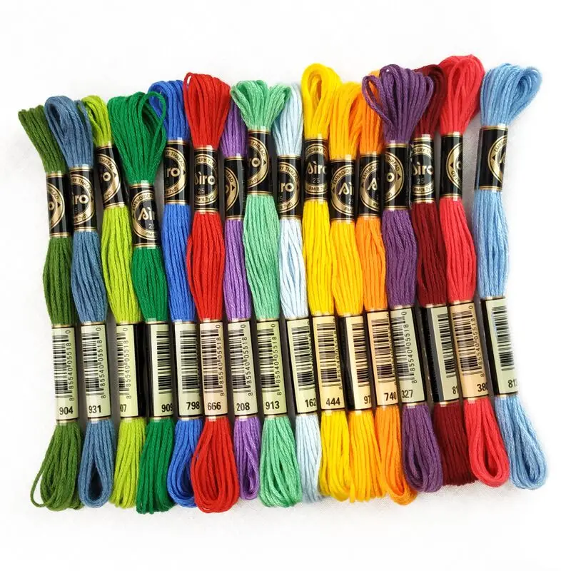 50 шт. разноцветная вышивка нить DIY хлопчатобумажная Аналогичная DMC Skein Вышивка