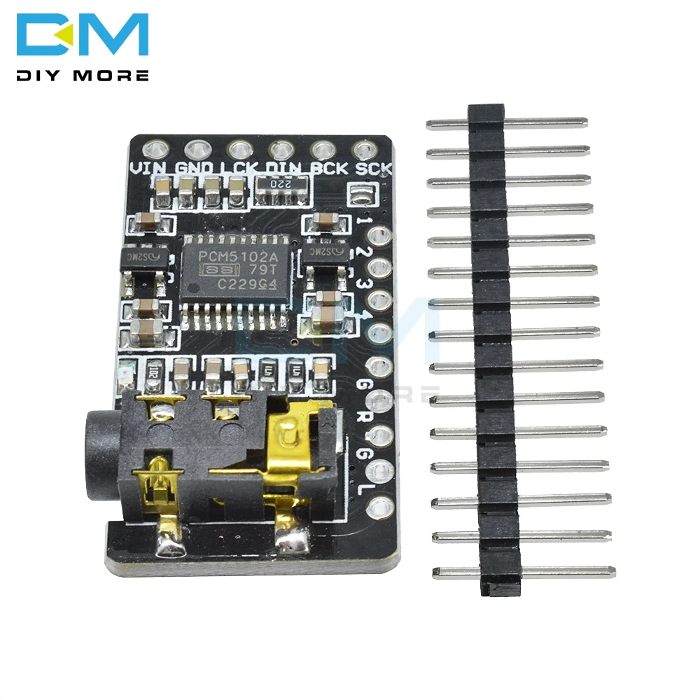 Интерфейс I2S PCM5102 DAC декодер GY модуль плеера для Raspberry Pi pHAT форматная плата