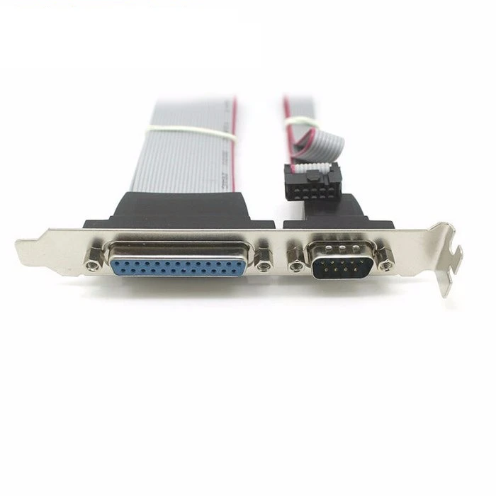 Serial DB9 Pin COM with Parallel DB25 LPT Cable With PCI Slot Header Bracket | Компьютеры и офис