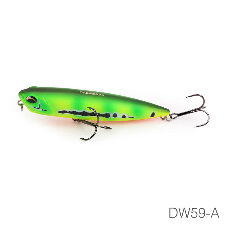 DW59-A TSURINOYA для рыбалки приманки DW59 Topwater воды карандаш z-образный жесткая приманка 85 мм 10,5g искусственных поплавок-приманка 5 цветов - Цвет: DW59-A