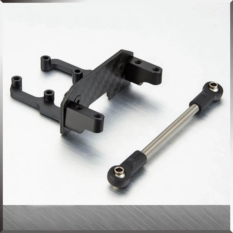

1Set AXIAL SCX10 II 90046 90047 Front Axle Bridge Servo Mount Kit Carbon Fiber Servo Fixed Holder+Aluminum Linkage Pushrod