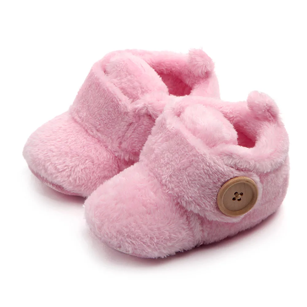 SAGACE Winter Lovely Toddler First Walkers Baby Shoes Round Toe Flats Soft Slippers Warmm Daily Use high quality 20190322 |