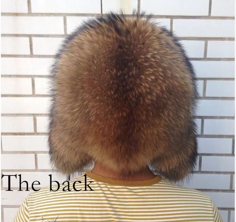 Теплая зимняя меховая шапка для мужчин 2018 НОВАЯ из лисьего меха 100% Новая Кожаная