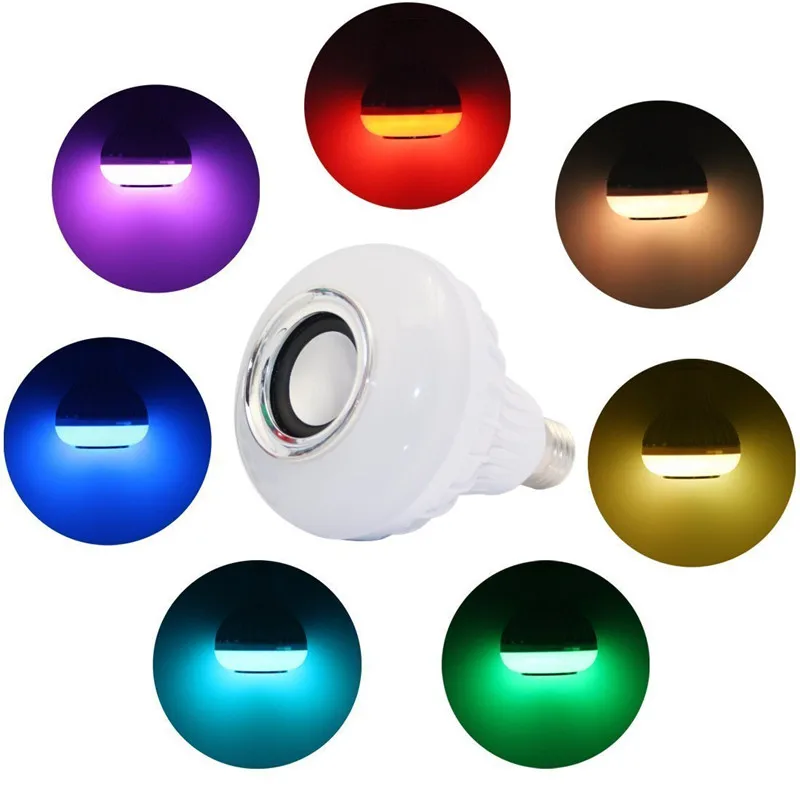 Smart RGB Беспроводной Bluetooth Динамик накаливания E27 затемнения воспроизведение