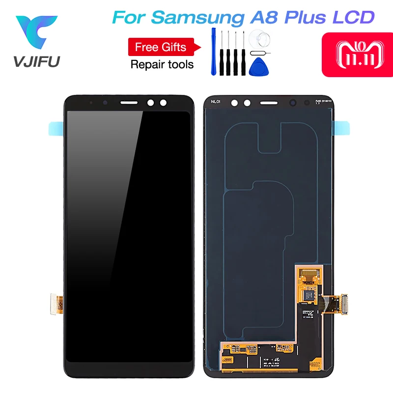 Сменный сенсорный ЖК экран 6 дюймов для Samsung A8 PLUS 2018 A730F A730X|Экраны мобильных