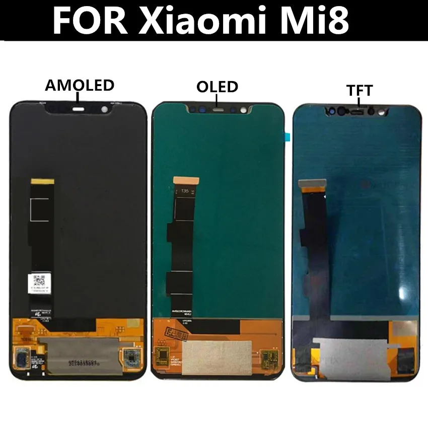 Для Xiaomi mi 8 mi 8 ЖК-дисплей дигитайзер сенсорный экран Запасные части для телефона