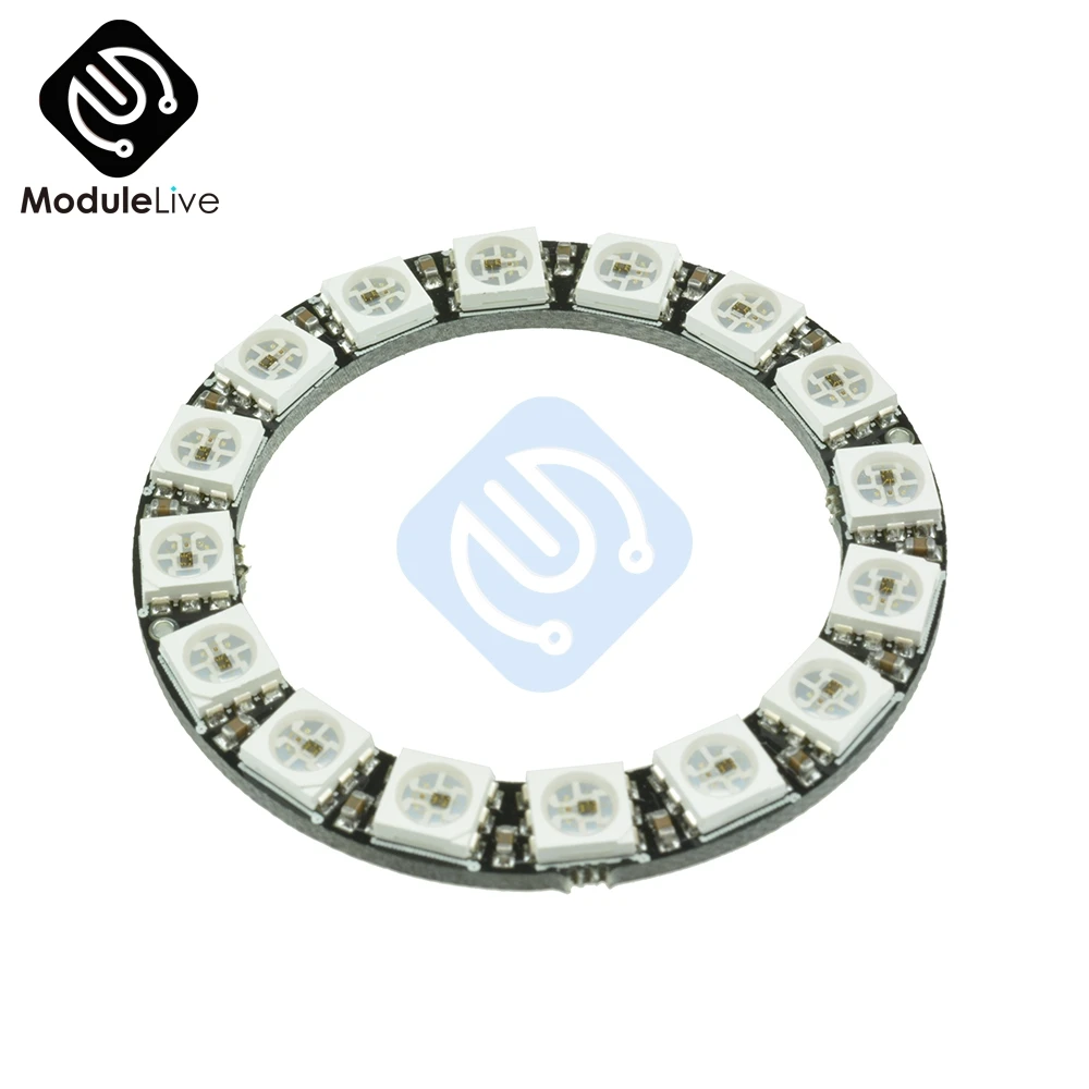 16-битная WS2812 5050 RGB светодиодная полноцветная встроенная подсветка круглая плата