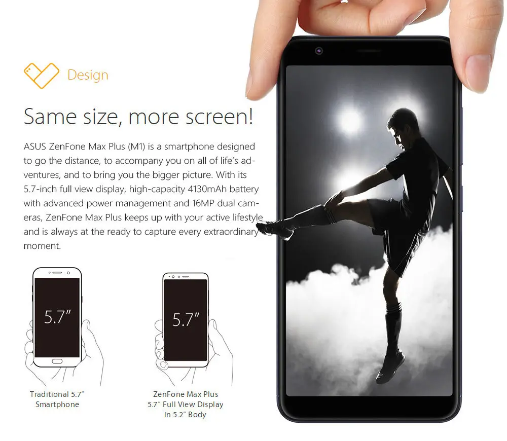 Мобильный телефон Asus Zenfone Max Plus(M1) 5,7 дюймов, 18:9 FHD+ 4 ГБ, 64 Гб ПЗУ, восьмиядерный смартфон MT6750T, 4130 мАч, OTG, Android
