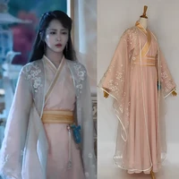 yangzi jinmi skin pink delicate embroidery fairy costume for newest tv play xiang mi chen chen jin ru shuang female hanfu
