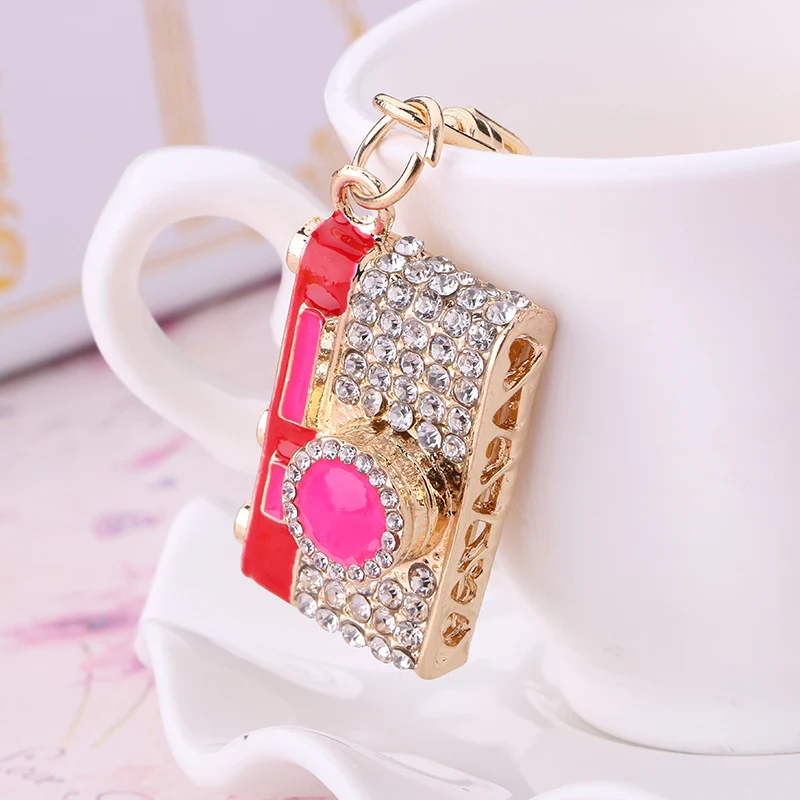 Chaveiro! Стразы мини Камера брелки с кольцом держателем брелок для автомобильных