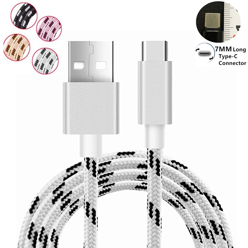 1m 2m большой металлический штекер типа C для быстрой зарядки с usb портом зарядного