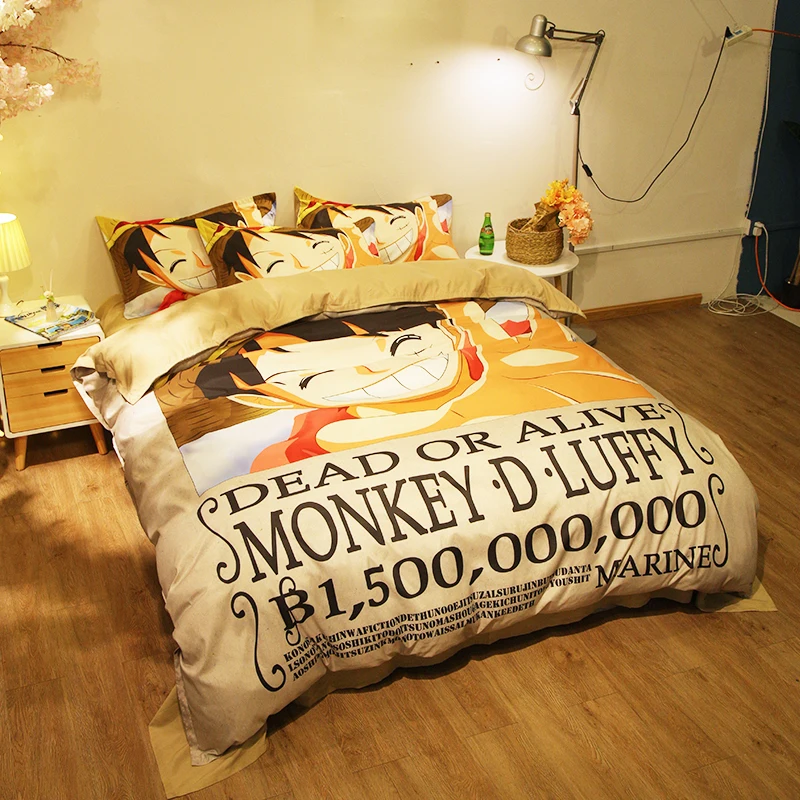Комплект постельного белья с японским аниме для подростков двойным двуспальным