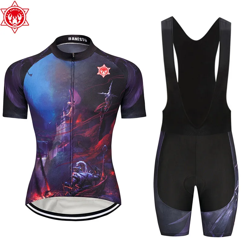 

The king of the war 2018 Banesto Cycling Jersey 9D GEL Pad Bike Shorts MTB Men's Cycling Clothing summer bike wear