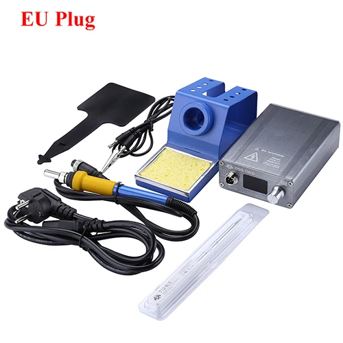 EU Plug AC110-230V 72 Вт T12 Цифровой паяльник станция быстрый нагрев Регулируемая температура паяльник BGA сварочные инструменты - Цвет: EU Plug