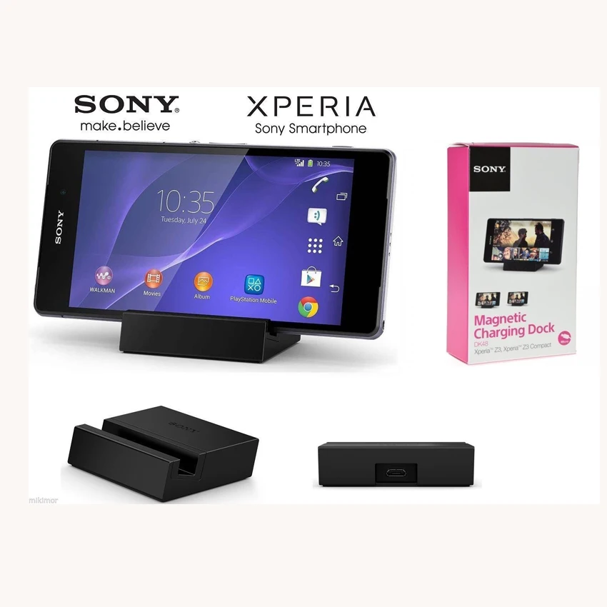 Оригинальная Магнитная док станция для зарядки Sony DK48 Xperia Z3 D5833 L55U M55W Compact Mini|sony