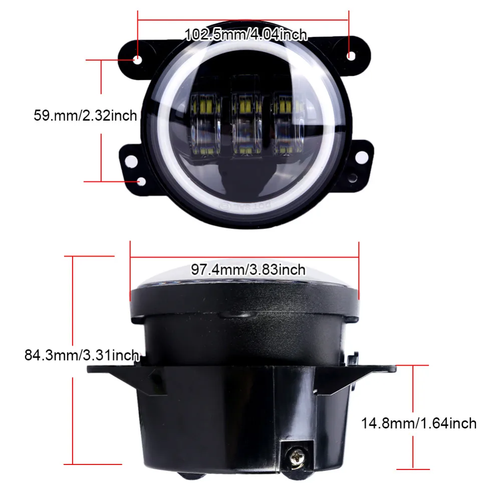 4 ''круглый светодиодный фонарь светильник объектив DRL 30 Вт дюйма led