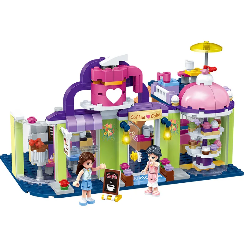 333pcs Children's building blocks toy Compatible Legoingly Friends city girls Maria's Cake Coffee Shop figures Bricks | Игрушки и