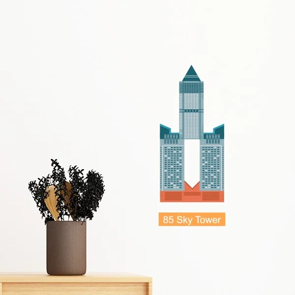 Тайвань 101 год аттракционы Будды съемные пузырьки чай закуски здание настенные