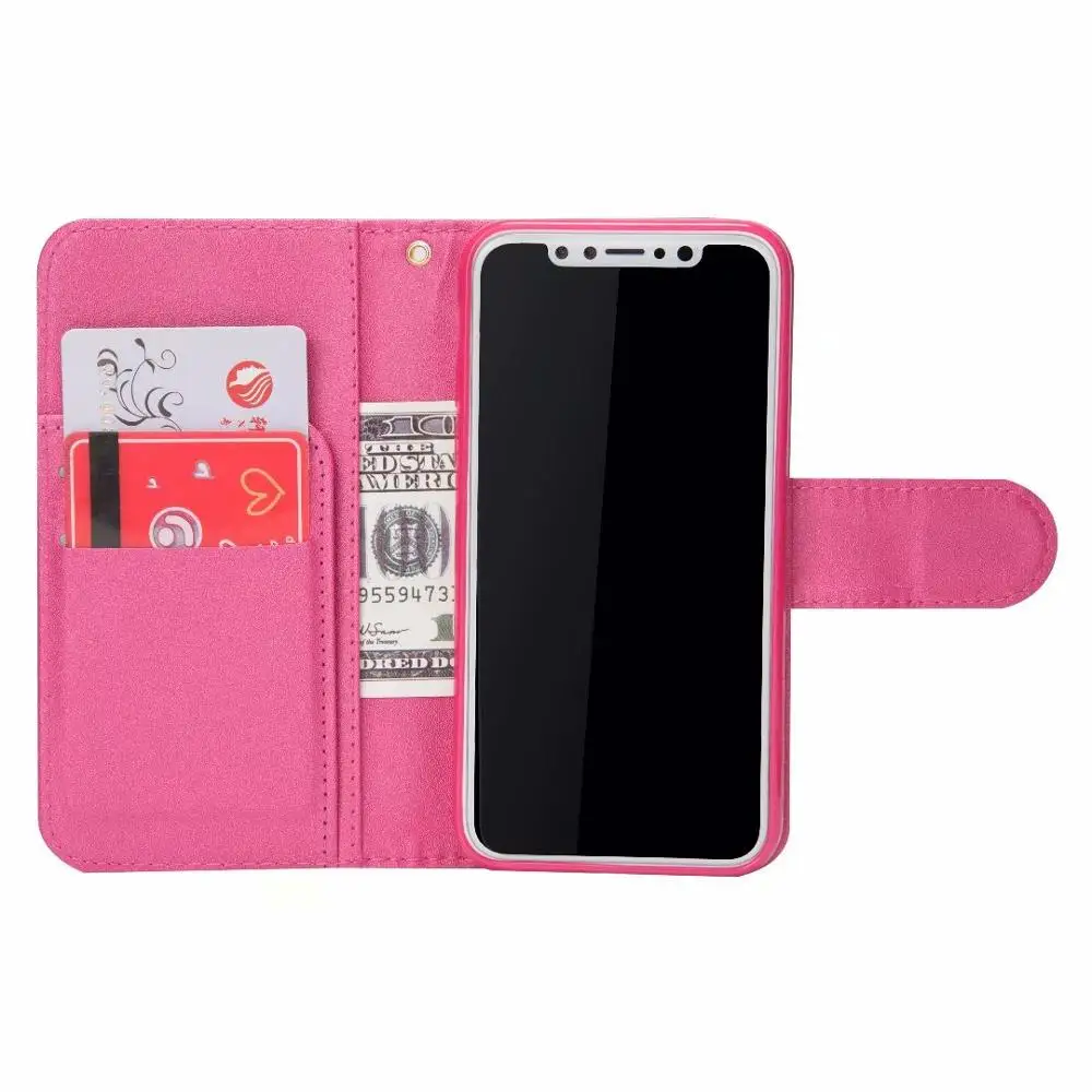Цветочный чехол для телефона iphone XS Max XR X с камелией откидной кожаный