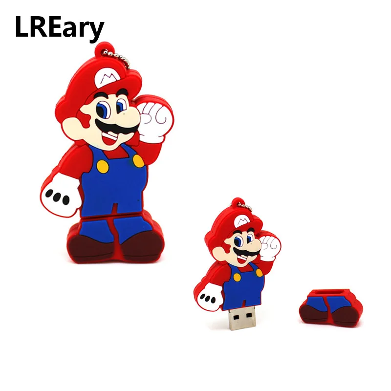 Симпатичные Super Mario 4 ГБ флеш диск USB 2 0 игра мультфильм игрушки usb накопитель карта