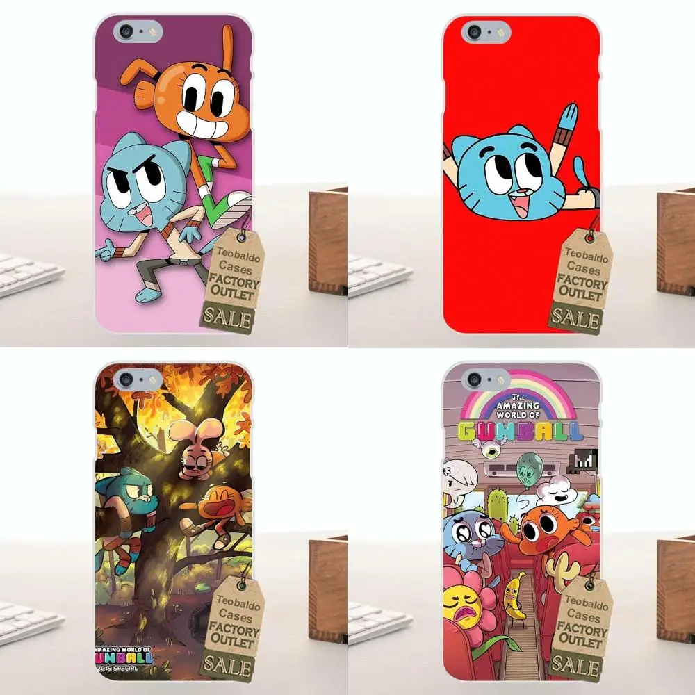 ТПУ печать Капа удивительный мир Gumball художественный постер для Apple iPhone 4 4S 5 5C SE 6 6S