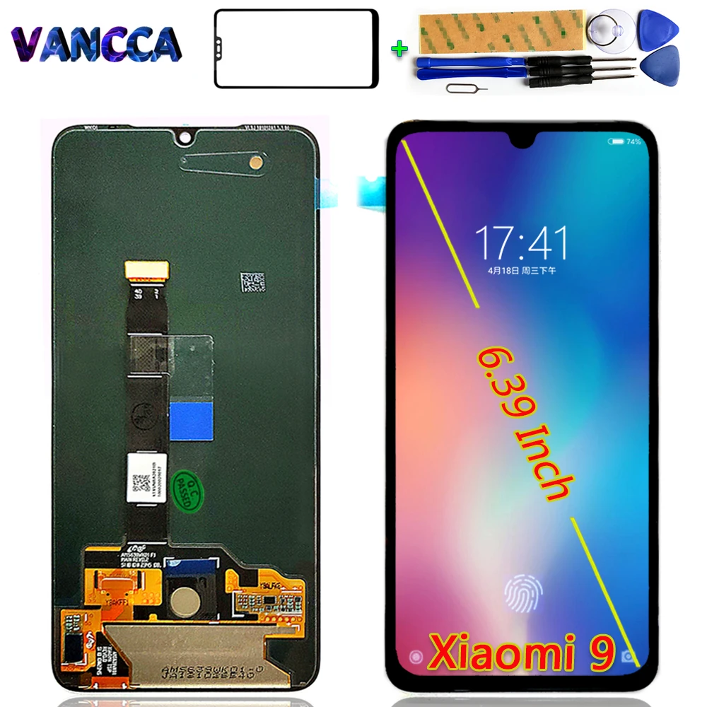 100% протестированный ЖК дисплей для Xiaomi Mi 9 сенсорный экран Mi9 1080*2340 6 39 дюймов
