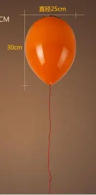 orange D25CM Детская игрушка, современные потолочные лампы, цветные воздушные шары, потолочные светильники для гостиной, спальни, детской комнаты, балконное освещение - Цвет корпуса: orange D25CM