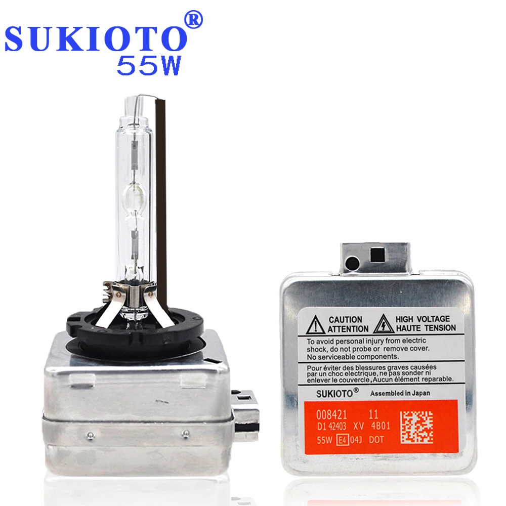SUKIOTO Xenon D1S ксеноновая Лампа для проектора 55 Вт D3S 6000 К 4300 К 5000 К canbus hid комплект ксеноновая электронная D1S балласт D1R D3R