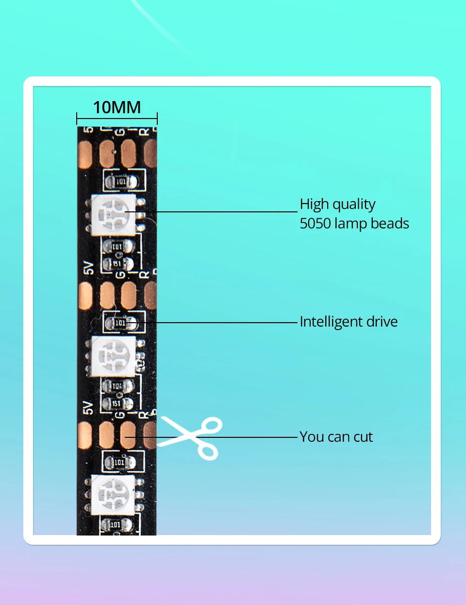 1 м 2 м 3 м 4 м 5 м RGB ночные светильники с Музыкальный датчик контроллер SMD 5050 60 светодиодов/м Диодная Светодиодная лента ТВ ПК подсветка экрана