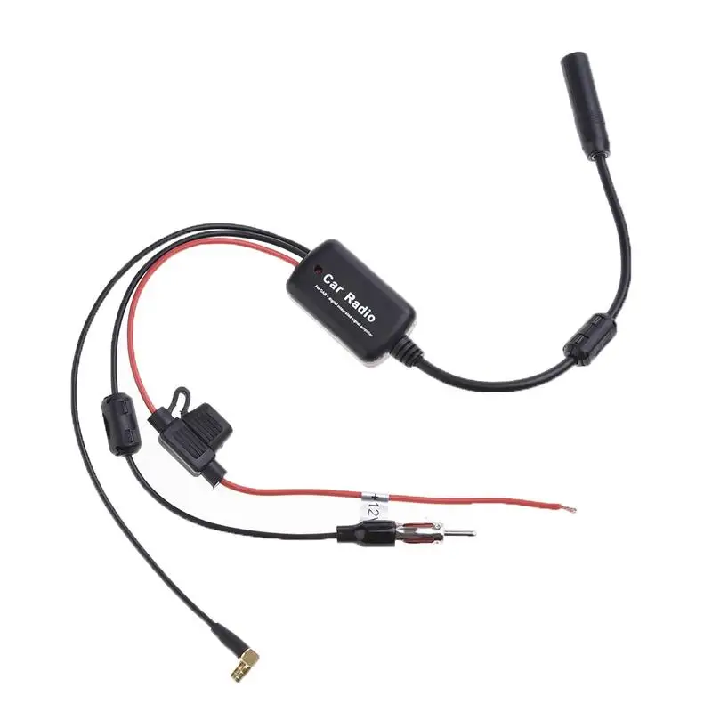 Universal DC12V-24V 2 In 1 660mm SMB Plug Auto Car Radio FM Antenna DAB Receiver Signal Amp Amplifier Booster Accessorizes | Автомобили и