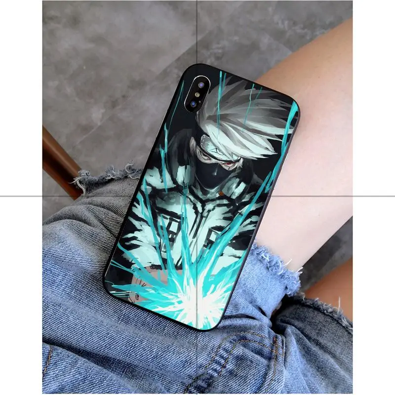 Babaiite Наруто Какаши мягкий силиконовый черный чехол для телефона для iPhone 6S 6plus 7plus 8 8Plus X Xs MAX 5 5S XR