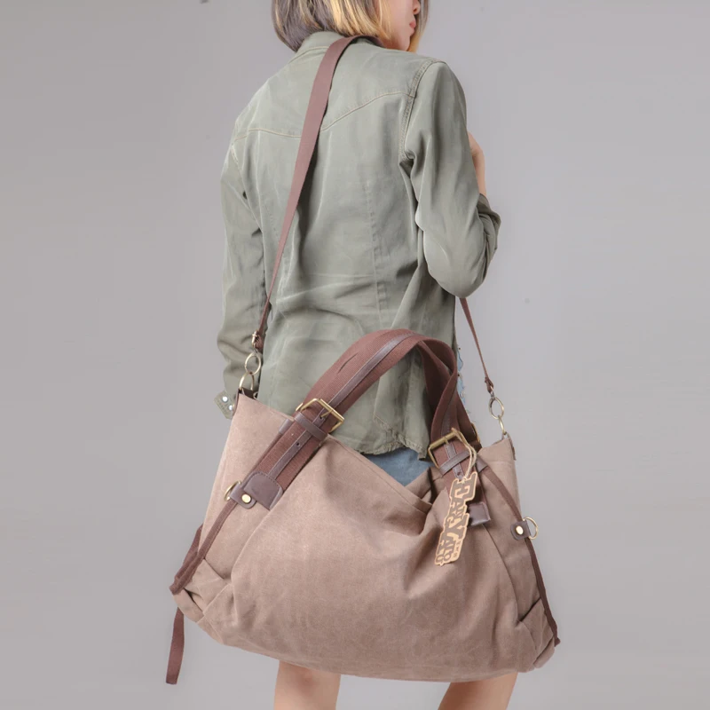 Большая Повседневная Сумка тоут женские сумки через плечо холщовые кожаные