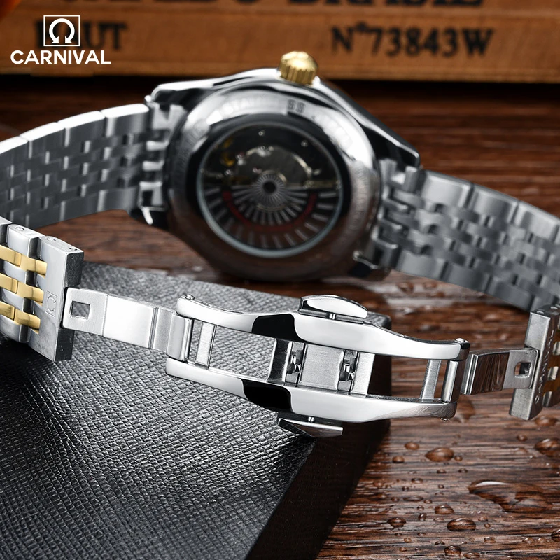 Часы мужские наручные карнавальные с автоподзаводом из нержавеющей стали