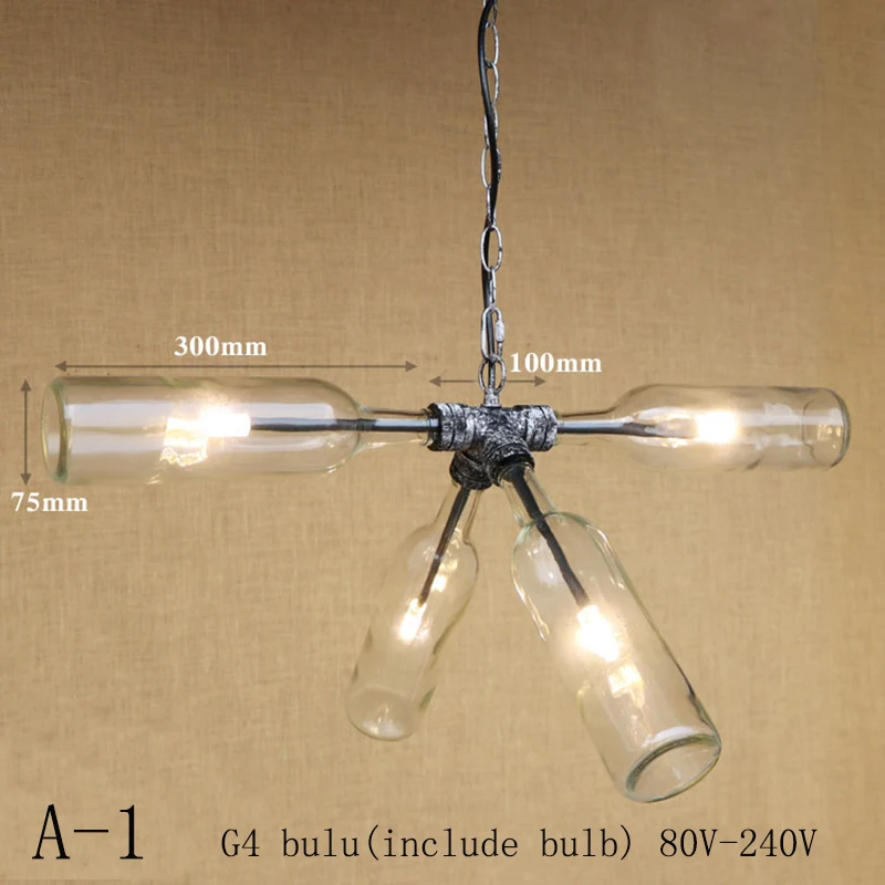 Винтажный стеклянный абажур подвесные светильники для помещений G4 американский