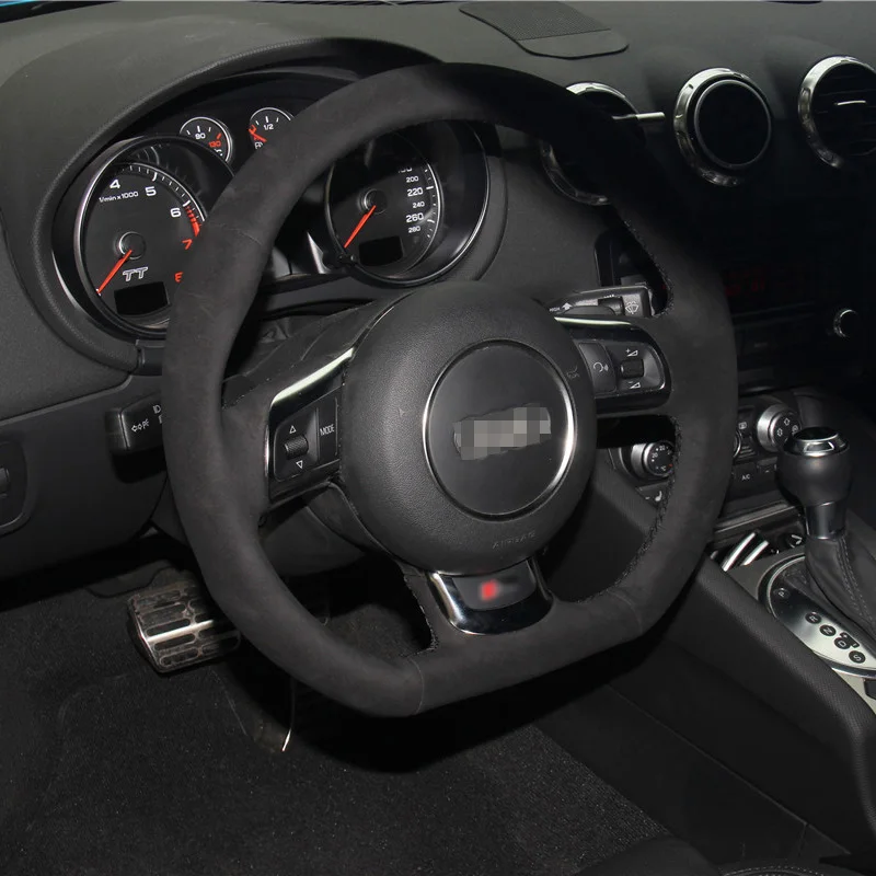 Стайлинг автомобиля новинка противоскользящий кожаный чехол на руль для Audi TT |