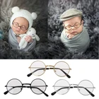 Плоские очки для фотосъемки новорожденных мальчиков и девочек реквизит для студийной съемки джентльменов