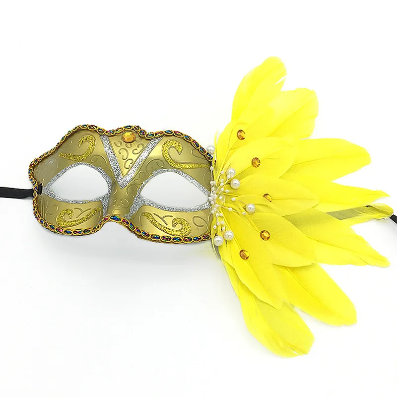 1 шт. Сексуальная Венецианская маска принцессы Венеция перо цветок свадьба
