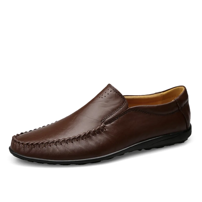 CLAX Men's Shoes Slip on 2019 Spring Summer Male Leather Shoe Genuine Casual Loafers Man Boat Footwear Moccasins Soft | Обувь